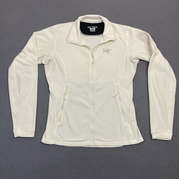 Arc'teryx Jackets & Blazers - Arcteryx Delta LT Jacket Women Medium Cream Full Zip Polartec Waffle Knit Fleece